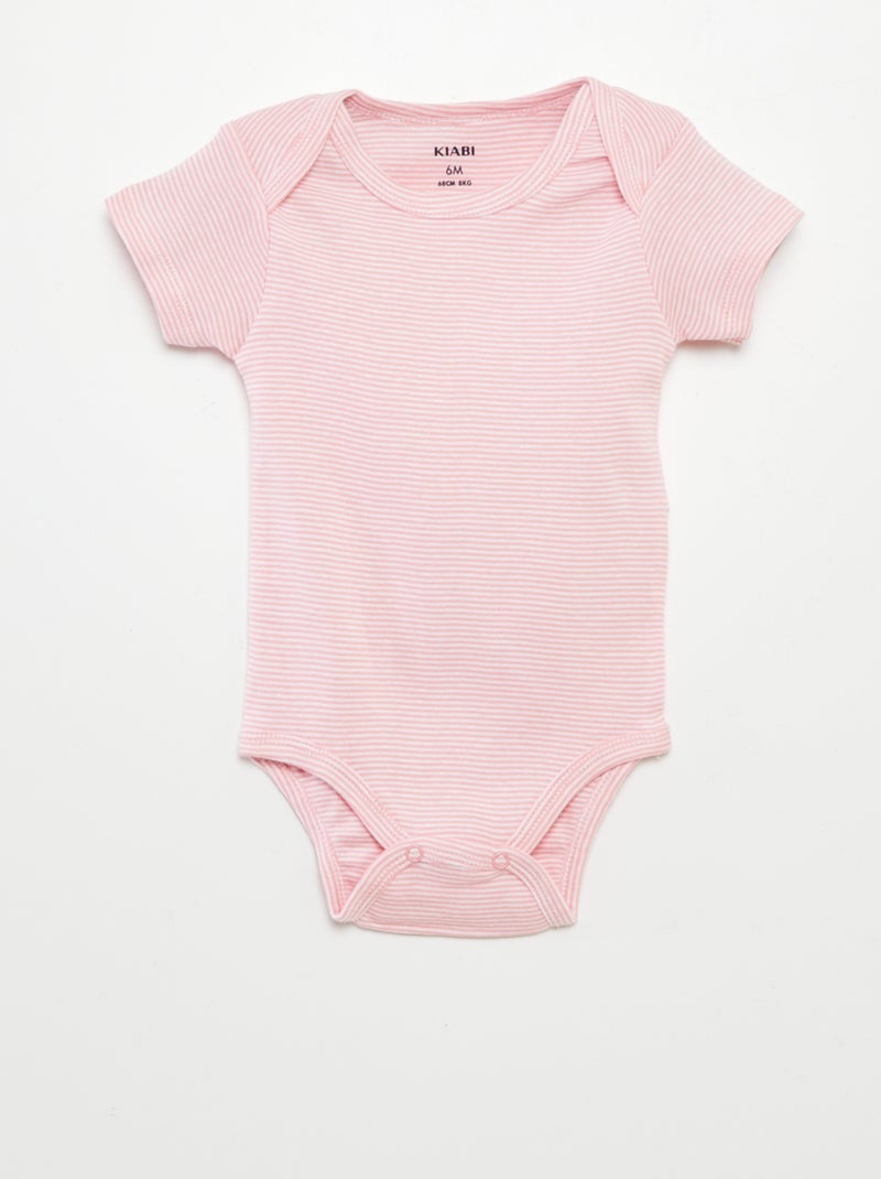 Body stampati in cotone - set da 3 BIANCO - Kiabi