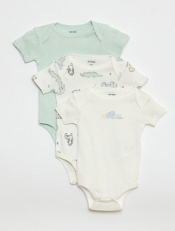 Body stampati in cotone - set da 3