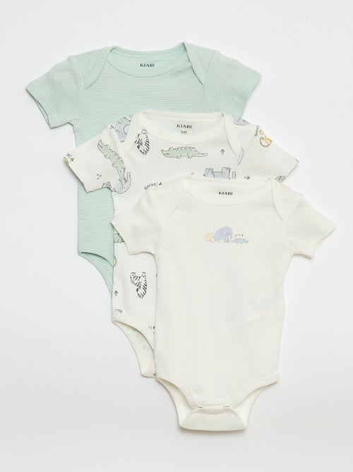 Body stampati in cotone - set da 3 - Kiabi