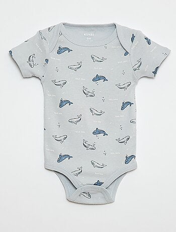 Body stampati in cotone - set da 3