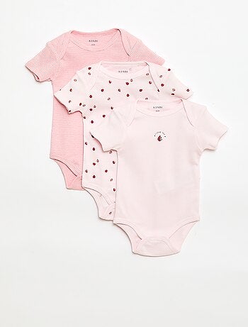 Body stampati in cotone - set da 3