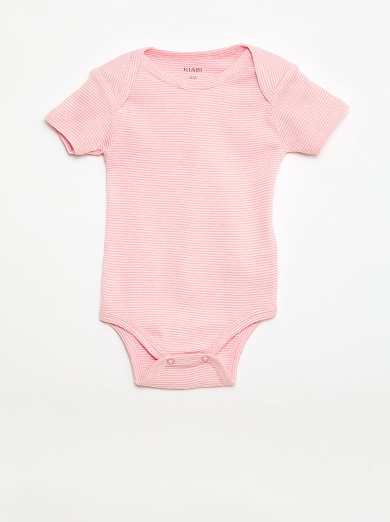 Body stampati in cotone - set da 3 Rosa - Kiabi