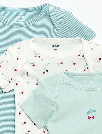 Body stampati in cotone - set da 3
