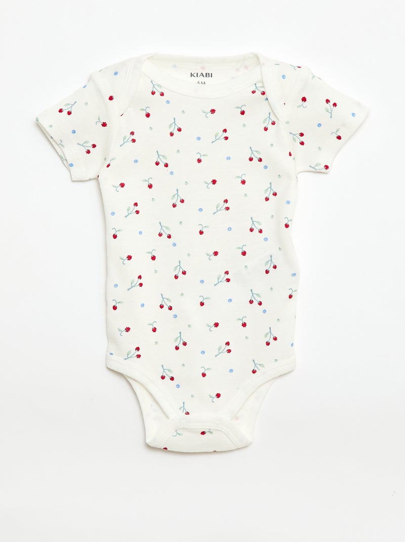 Body stampati in cotone - set da 3 Verde - Kiabi