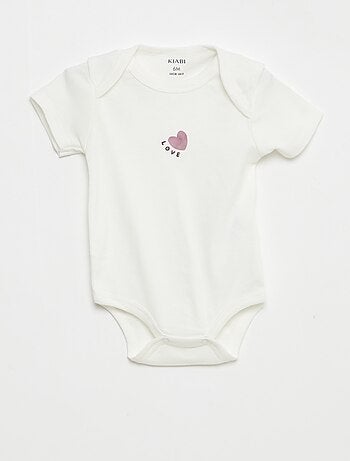 Body stampati in cotone - set da 3