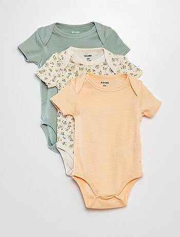 Body stampati in cotone - set di 3