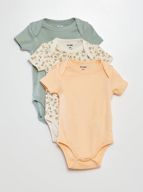 Body stampati in cotone - set di 3 - Kiabi