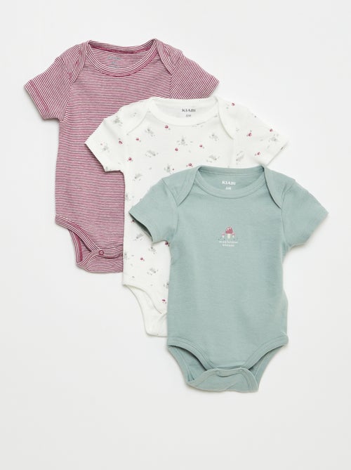 Body stampati in cotone - set di 3 - Kiabi