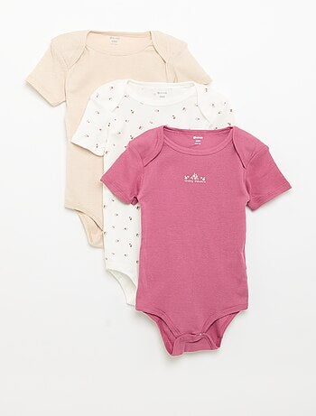 Body stampati in cotone - set da 3