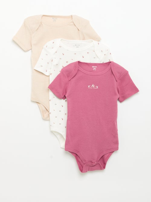 Body stampati in cotone - set di 3 - Kiabi Body stampati in cotone - set di 3 - Kiabi