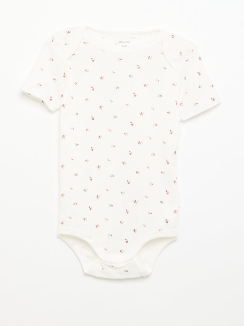 Body stampati in cotone - set di 3 Bianco - Kiabi