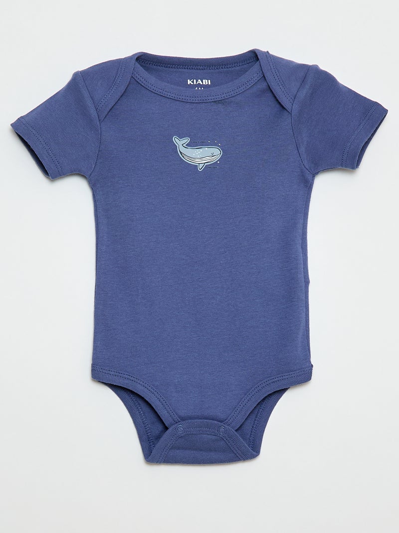Body stampati in cotone - set di 3 Blu - Kiabi