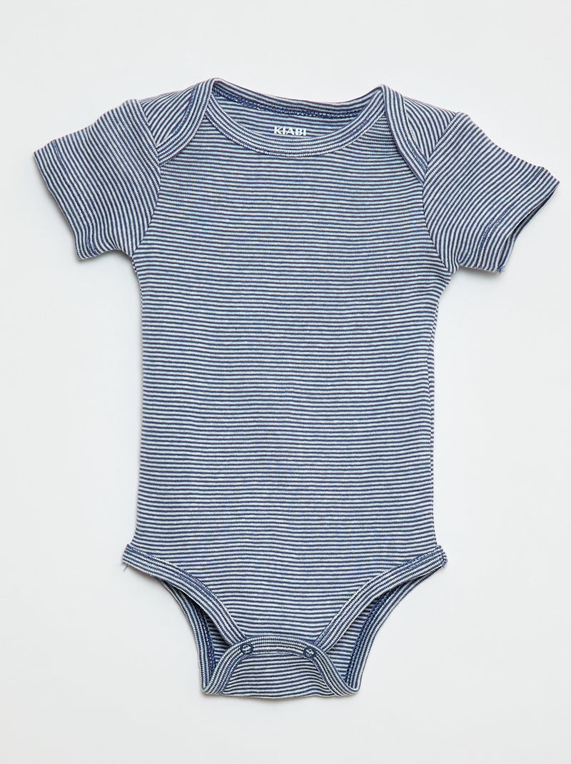 Body stampati in cotone - set di 3 Blu - Kiabi