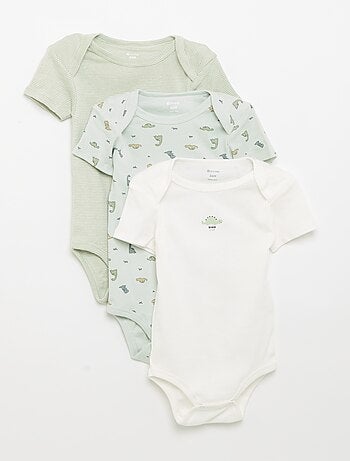Body stampati in cotone - set da 3