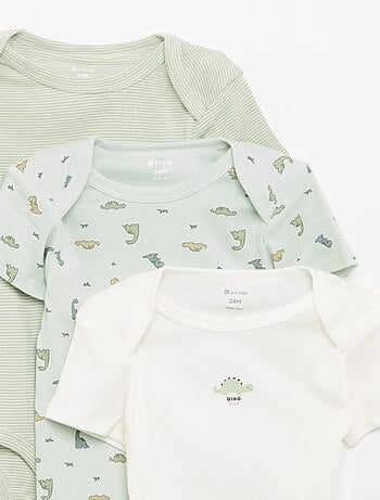 Body stampati in cotone - set da 3