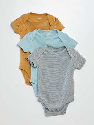 Body stampati in cotone - set di 3