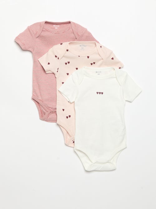 Body stampati in cotone - set di 3 - Kiabi