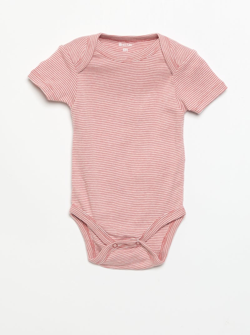 Body stampati in cotone - set di 3 Rosa - Kiabi