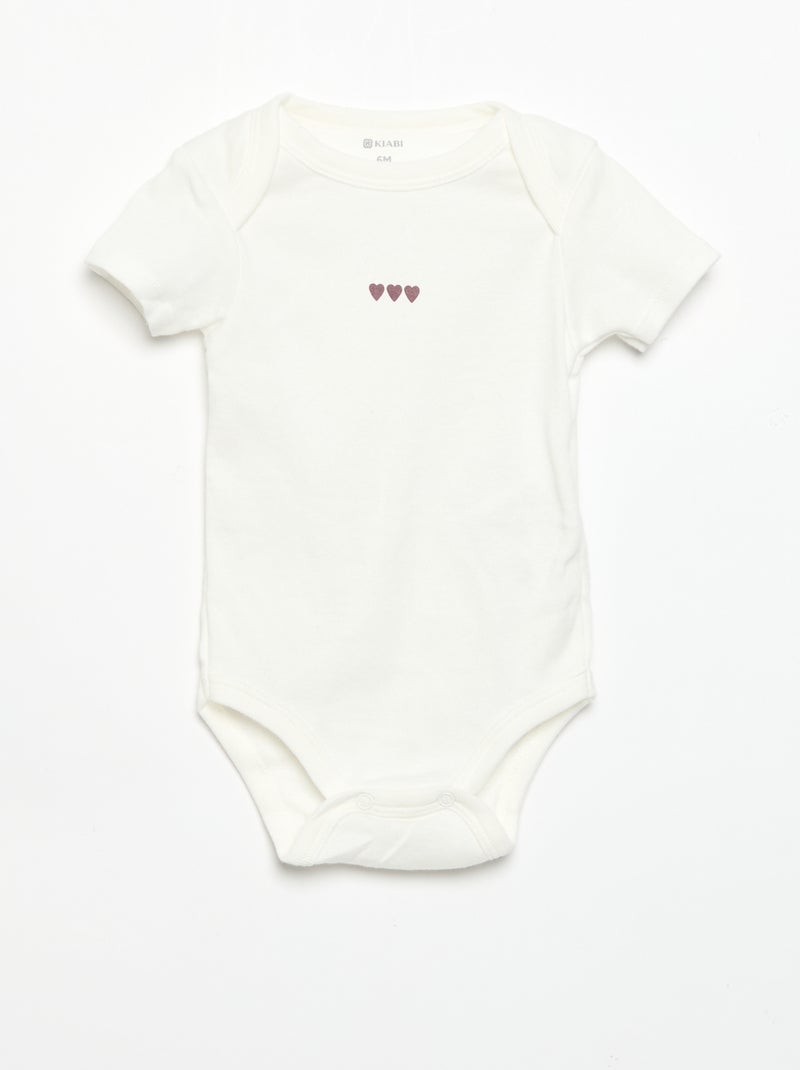 Body stampati in cotone - set di 3 Rosa - Kiabi