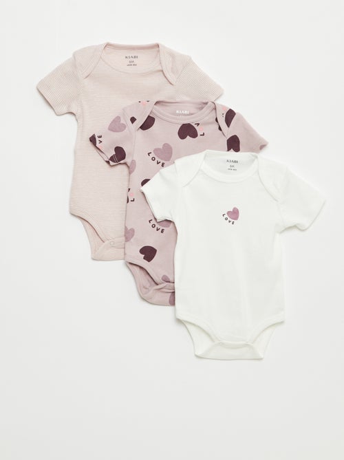 Body stampati in cotone - set di 3 - Kiabi
