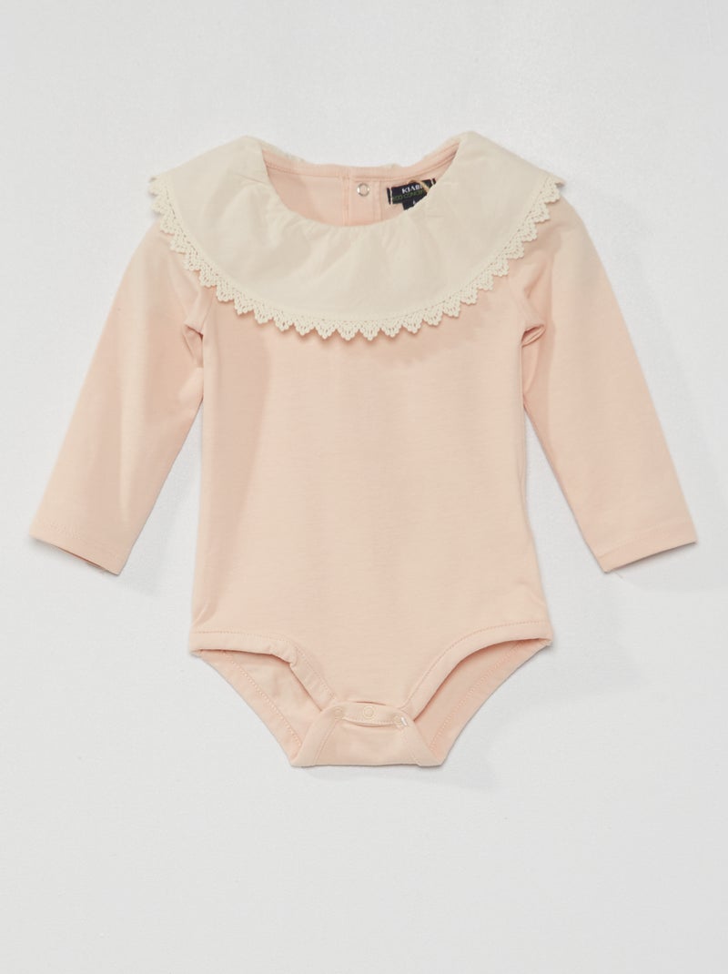 Body tinta unita a maniche lunghe BEIGE - Kiabi