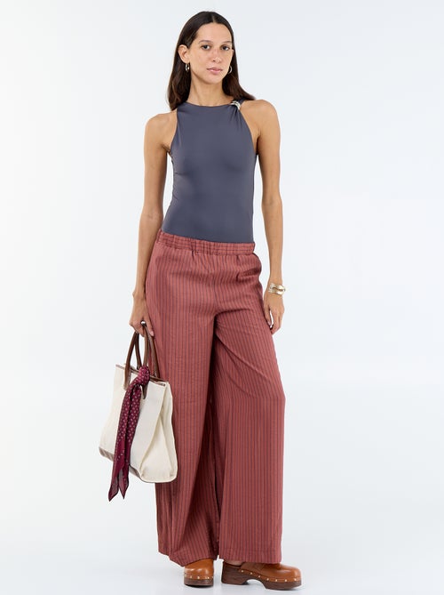 Body tinta unita con gioielli fantasia sulle spalline - Kiabi