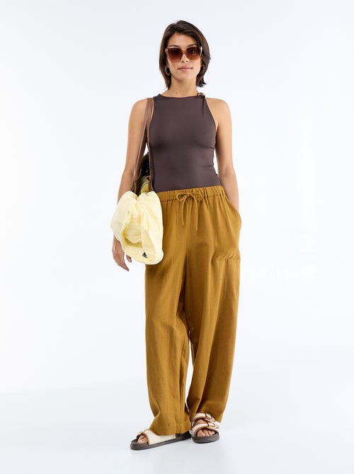 Body tinta unita con gioielli fantasia sulle spalline - Kiabi