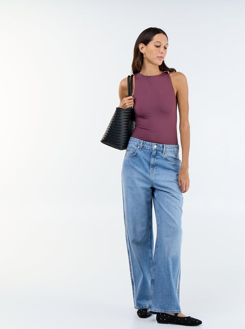 Body tinta unita con gioielli fantasia sulle spalline - Kiabi