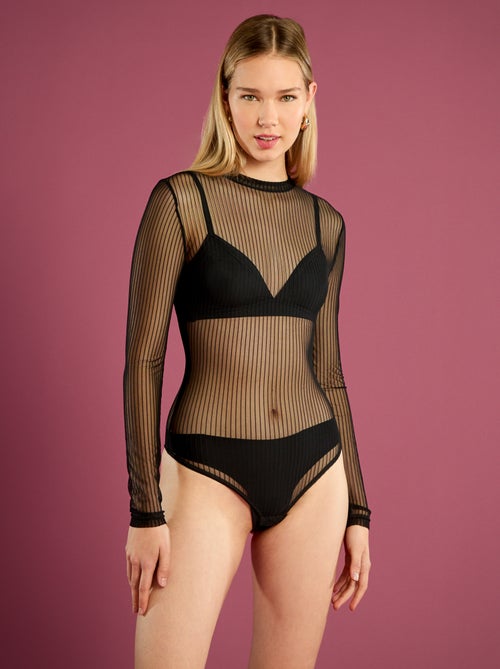Body trasparente con schiena scoperta - Kiabi
