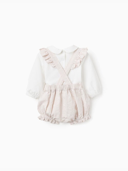 Body + tutina con motivo vichy - Kiabi