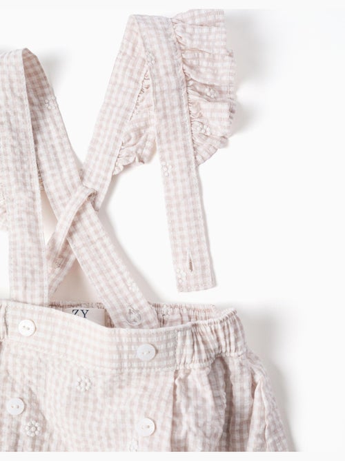 Body + tutina con motivo vichy - Kiabi