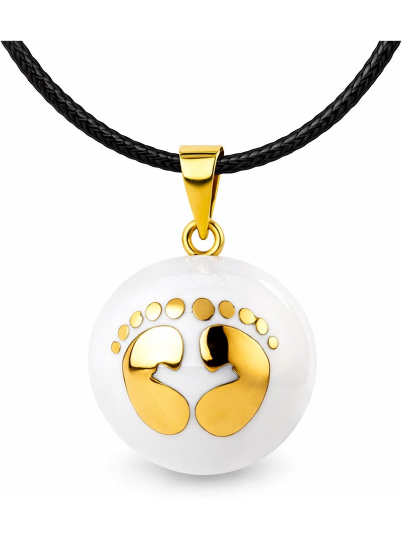Bola di gravidanza, collana bianca con piedi dorati | Bola Bianco - Kiabi