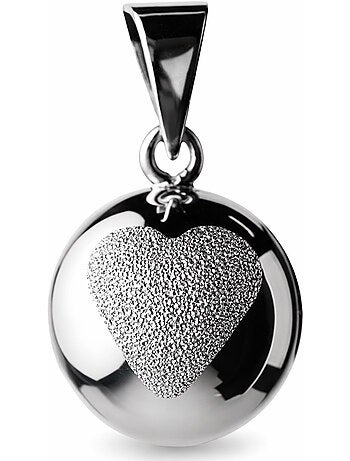 Bola di gravidanza collana, cuore glitterato | Bola