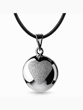 Bola di gravidanza collana, cuore glitterato | Bola