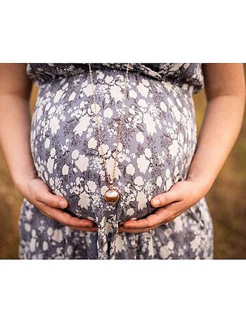 Bola di gravidanza collana, cuore glitterato | Bola