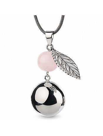 Bola di gravidanza collana, perla e foglia | Bola