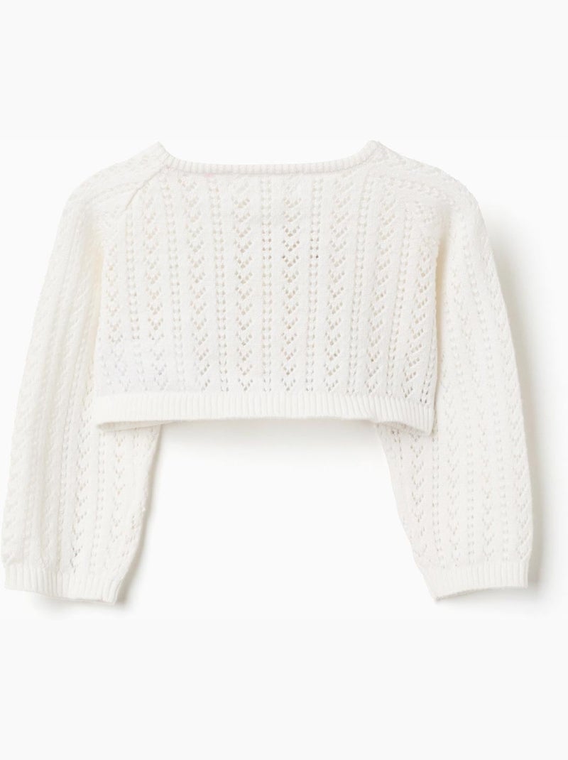 Bolero in maglia traforata Beige chiaro - Kiabi