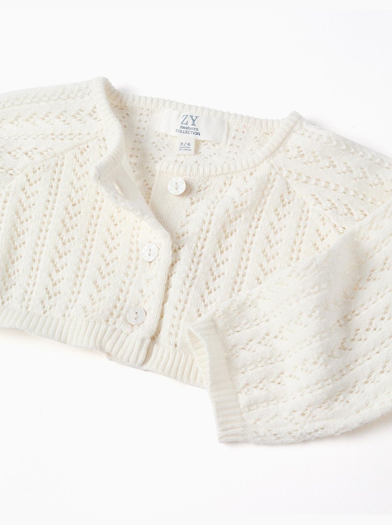 Bolero in maglia traforata Beige chiaro - Kiabi