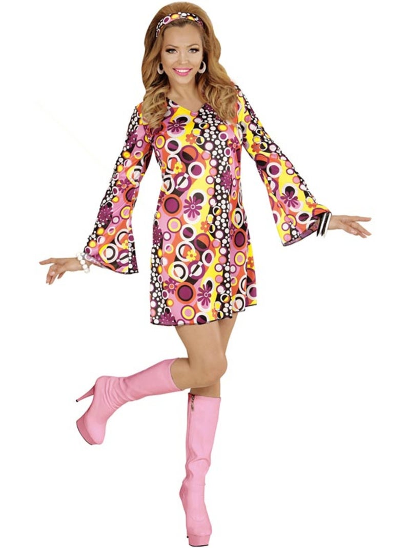 Bolle e fiori in costume anni '70 Multicolore - Kiabi