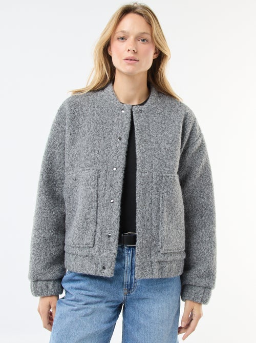 Bomber americano effetto montone - Kiabi