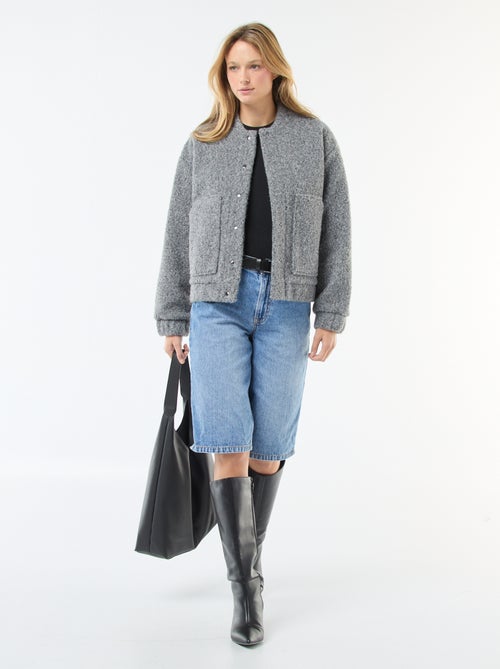 Bomber americano effetto montone - Kiabi