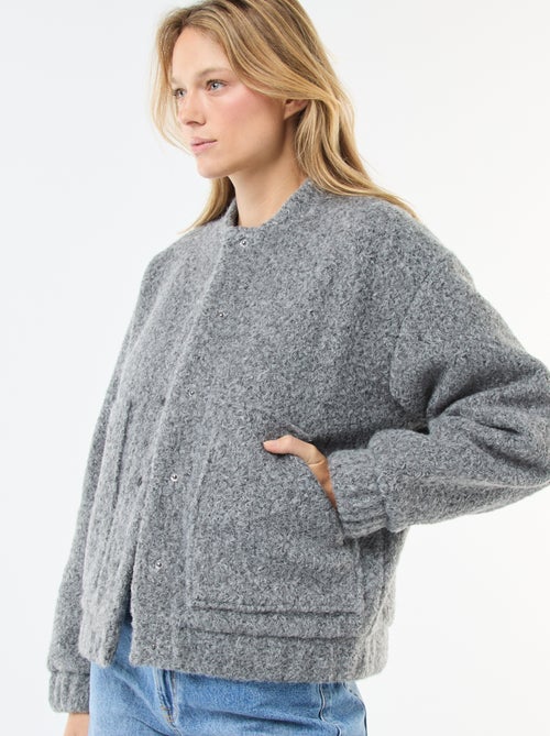 Bomber americano effetto montone - Kiabi