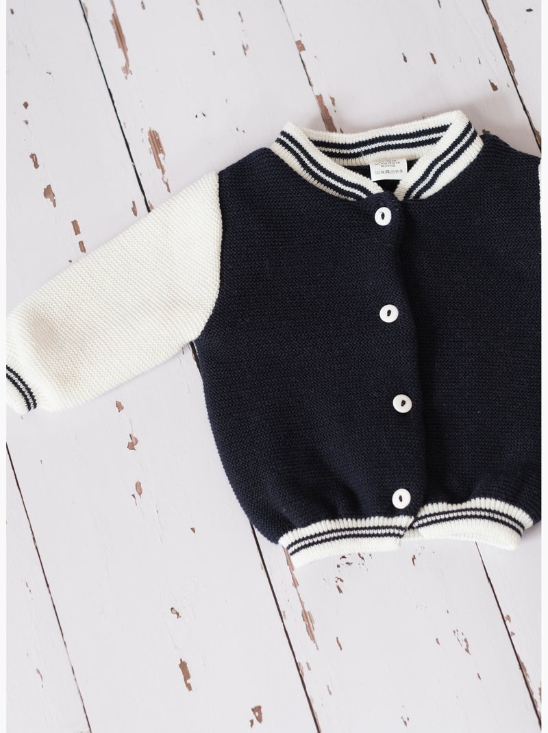 Bomber bambino piccolo Blu Bianco - Kiabi