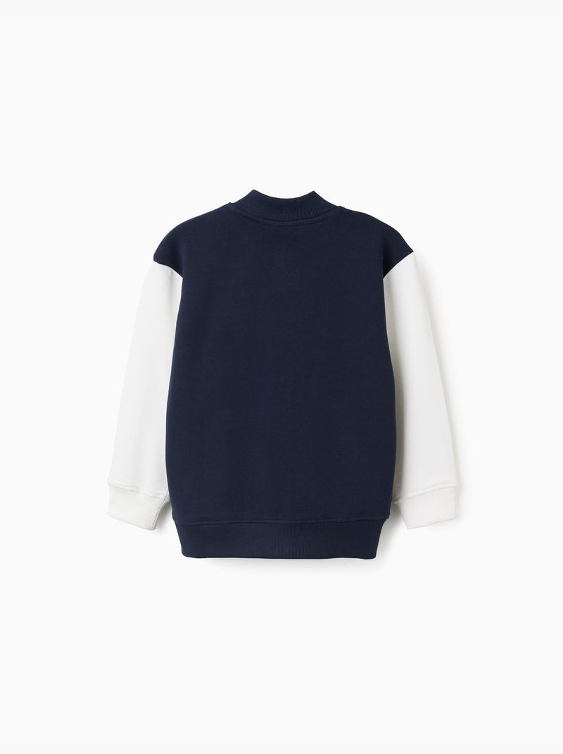 Bomber con stampa sul petto Blu scuro - Kiabi
