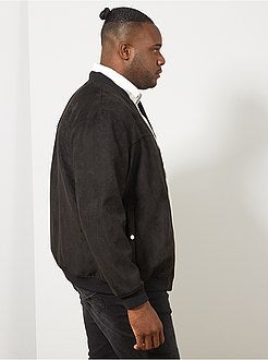 Bomber con zip effetto scamosciato - Kiabi