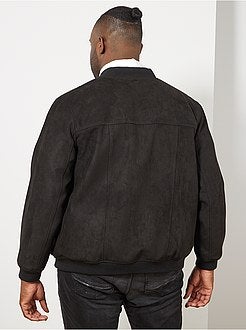 Bomber con zip effetto scamosciato - Kiabi