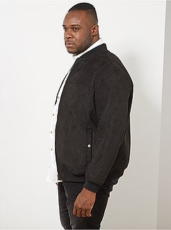 Bomber con zip effetto scamosciato - Kiabi