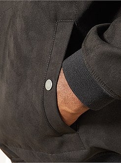 Bomber con zip effetto scamosciato - Kiabi