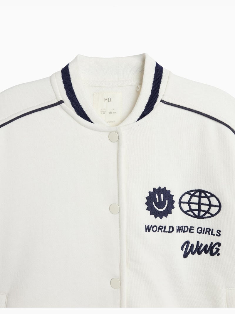 Bomber di peluche, mo fashion Bianco - Kiabi