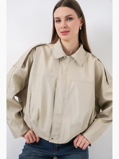 Bomber in gabardine con chiusura a zip bdart - Kiabi Bomber in gabardine con chiusura a zip bdart - Kiabi